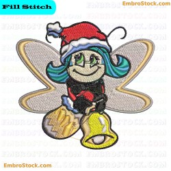 Festive Bug Embroidery Design 4