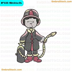 Firefighter Embroidery Design 2