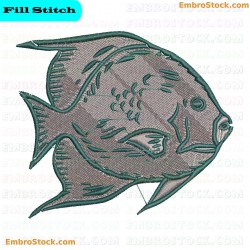 Fish Embroidery Design 7