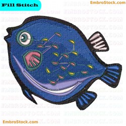 Fish Fish Embroidery Design 12