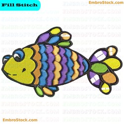 Fish Fish Embroidery Design 9