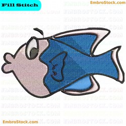 Fish Shaped Embroidery Design 1