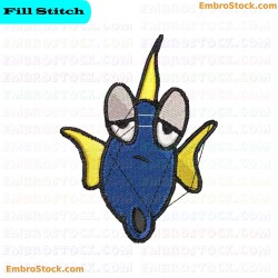 Fish Shaped Embroidery Design 3