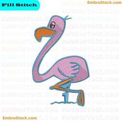 Flamingo Embroidery Design 15