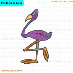 Flamingo Embroidery Design 1