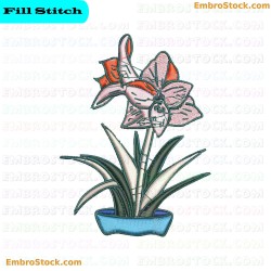 Flower Plant Embroidery Design 35