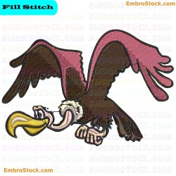 Flying Eagle Embroidery Design 42