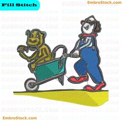 For Circus Characters Embroidery Design 9