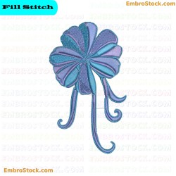 Four Leaf Clover Ribbon Embroidery Design 4