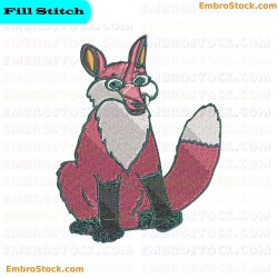 Fox Embroidery Design 1