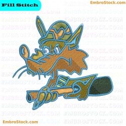 Fox Embroidery Design 3