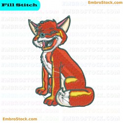 Fox Embroidery Design 5