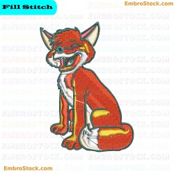 Fox Embroidery Design 8