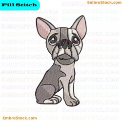 French Bulldog Embroidery Design 78