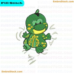 Frog Embroidery Design 10