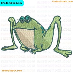 Frog Embroidery Design 13