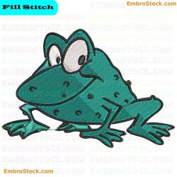 Frog Embroidery Design 2