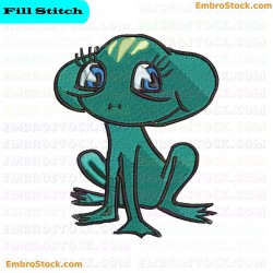 Frog Embroidery Design 4