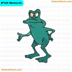 Frog Embroidery Design 8