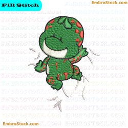 Frog Embroidery Design 9