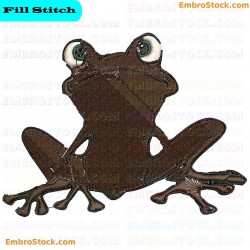 Frog Frogs Embroidery Design 7