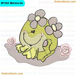 Frog Plush Frogs Embroidery Design 1