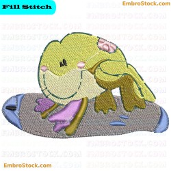 Frog Plush Frogs Embroidery Design 5