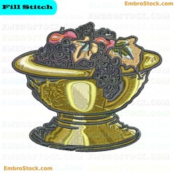 Fruit Bowl Embroidery Design 6