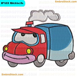 Funny Car Embroidery Design 5