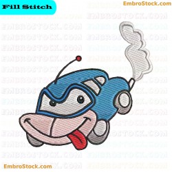 Funny Car Embroidery Design 7