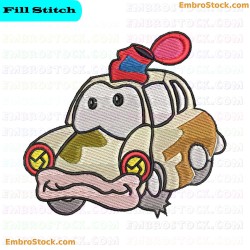 Funny Cartoon Car Embroidery Design 2