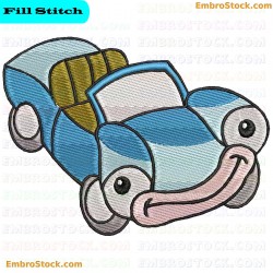 Funny Cartoon Car Embroidery Design 4