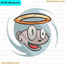 Funny Cloud Character Embroidery Design 5