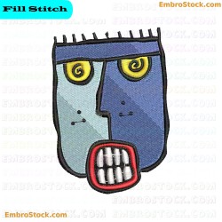 Funny Face Embroidery Design 11