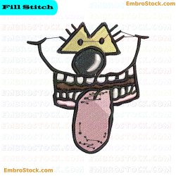 Funny Mask Embroidery Design 4