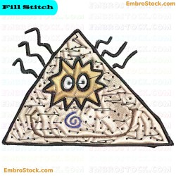 Funny Triangle Shaped Mask Embroidery Design 8