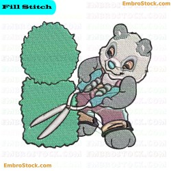 Gardening Bear Embroidery Design 2