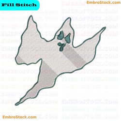 Ghost Embroidery Design 10