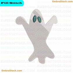 Ghost Embroidery Design 1