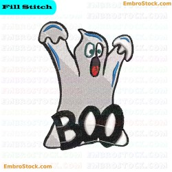 Ghost Embroidery Design 2