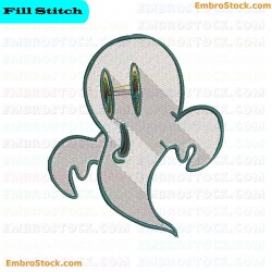 Ghost Embroidery Design 5