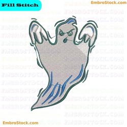 Ghost Embroidery Design 6