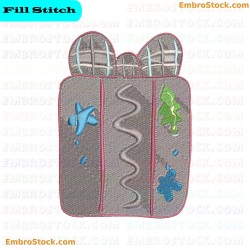 Gift Box Shaped Cookie Embroidery Design 8