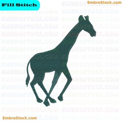 Giraffe Embroidery Design 14