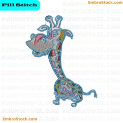 Giraffe Embroidery Design 30