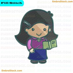 Girl Embroidery Design 1