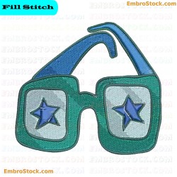 Glasses Embroidery Design 1