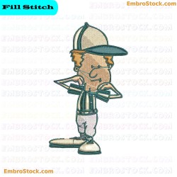 Golf Umpire Embroidery Design 4