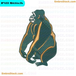 Gorilla Embroidery Design 4