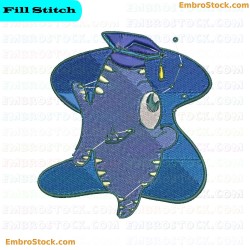 Graduation Cap Fish Embroidery Design 3